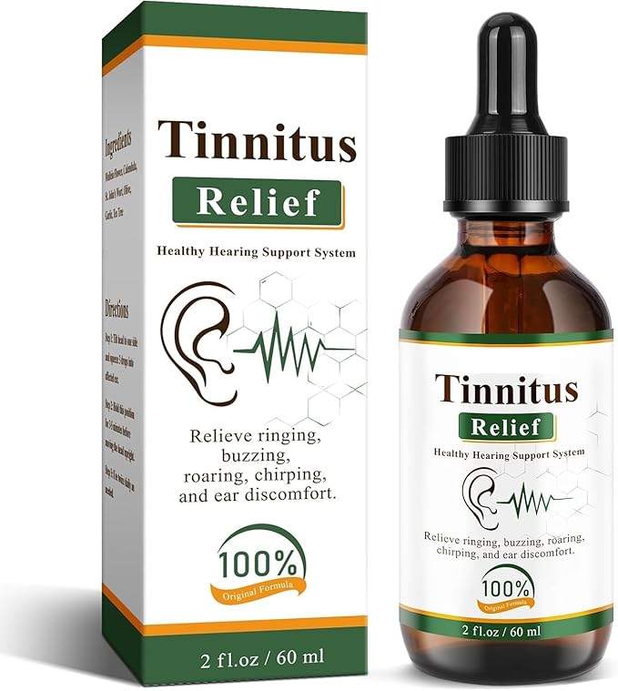 Tinnitus Relief Drops-Ringing,Buzzing & Ear Discomfort–Natural Ear Oil – 60 ml (Pack Of 2)