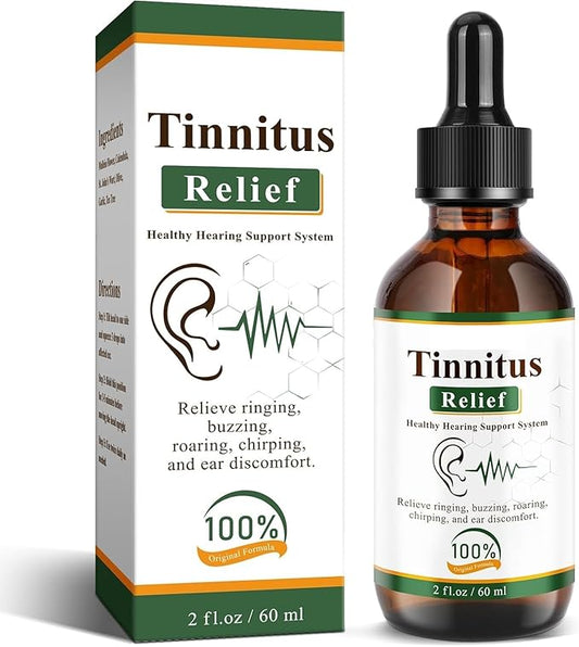 Tinnitus Relief Drops-Ringing,Buzzing & Ear Discomfort–Natural Ear Oil – 60 ml (Pack Of 2)