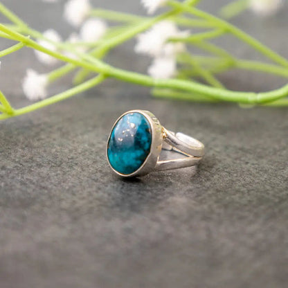 Firoza stone ring for good luck money, wealth, protection and mental peace (अभिमंत्रित)